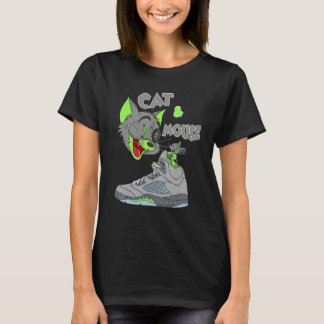5 Retro grüne Bohne passend Katze und Maus grüne B T-Shirt