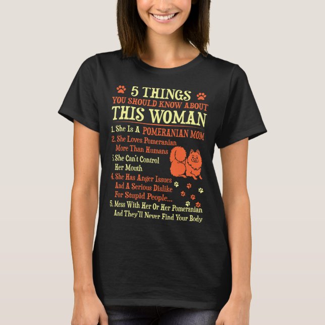 5 Sachen, die Sie über Spitz-Mama kennen sollten T-Shirt (Vorderseite)