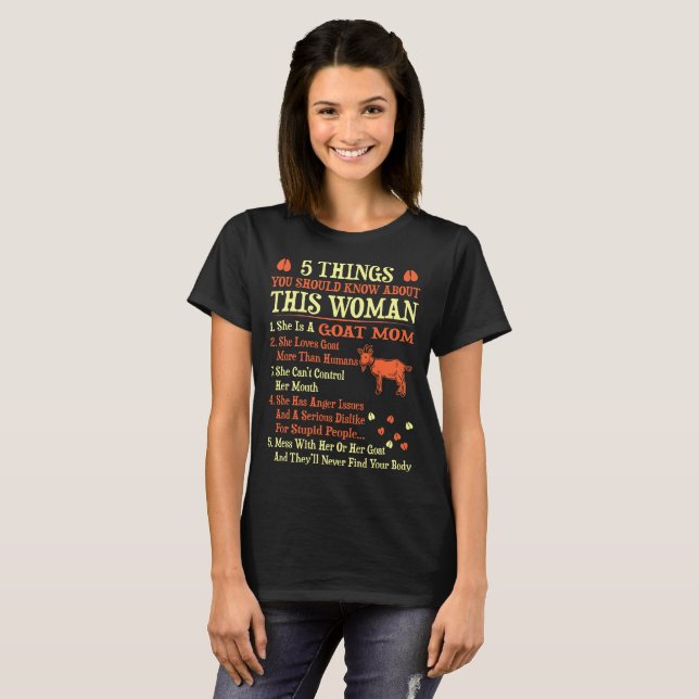 5 Sachen, die Sie über Ziegen-Mama kennen sollten T-Shirt (Vorne ganz)