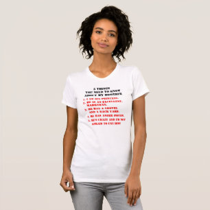 5 Sachen ou sollte in meinem BRUDER auskennen T-Shirt