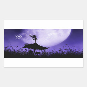5 Silhouette 2 Rechteckiger Aufkleber