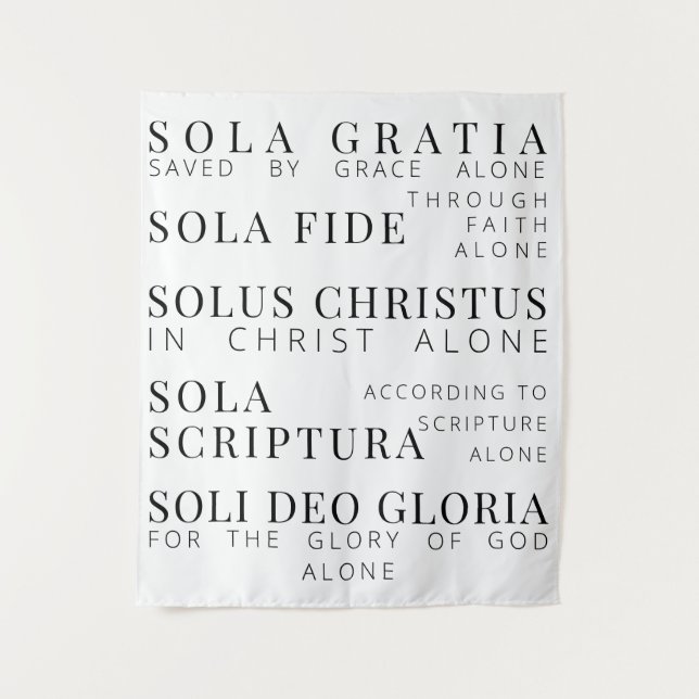 5 Solas-Reformation Wandteppich (Vorderseite)