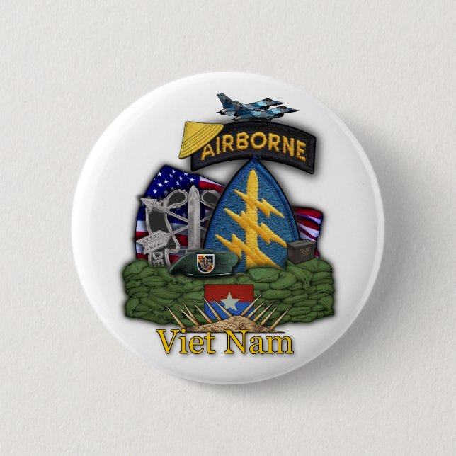 5. Sonderkräfte Grüne Beeten Veteranen Button (Vorderseite)