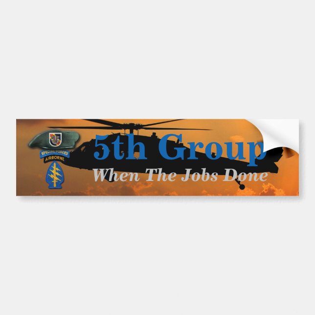 5. Special Forces Green Berets Group SF SFG SOF Autoaufkleber (Vorne)