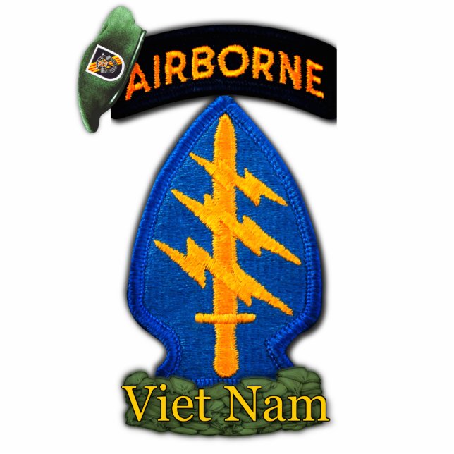 5. Special Forces Group Vietnam Veteranen Freistehende Fotoskulptur (Vorne)
