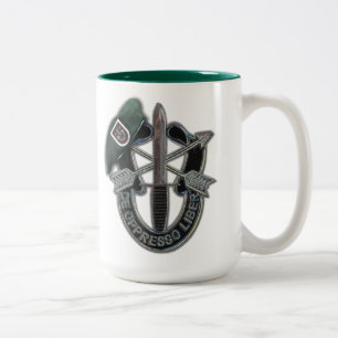 5. Spezialeinheiten Grünbeerveteranen Zweifarbige Tasse