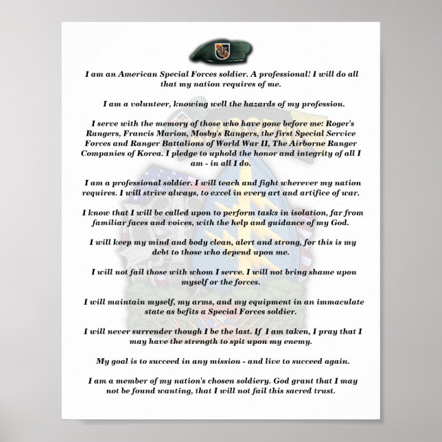 5. Spezialkräfte Grünbeeren vietnam Vets Creage Poster (Vorne)