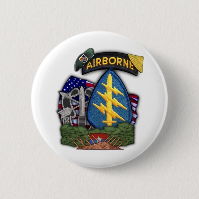 5. Spezialkräfte Grüne Berets Veteranen Button (Vorderseite)