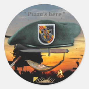 5. Spezielle Kräfte Green Berets vietnam war sf Runder Aufkleber