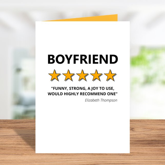 5 Star Boyfriend Funny Valentinstag Feiertagskarte (Von Creator hochgeladen)