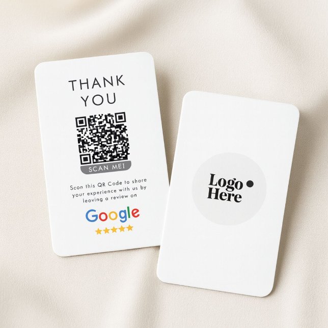 5 Star Google Review With Thank You and QR Code Visitenkarte (Von Creator hochgeladen)