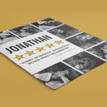 5 Star Rating Boyfriend Girlfriend Photo Fleecedecke<br><div class="desc">Funny valentines day blanket featuring a photo collage of you and your partner,  their name,  a 5 gold star rating,  a review about them which can be changed to suit their personality,  and your name.</div>