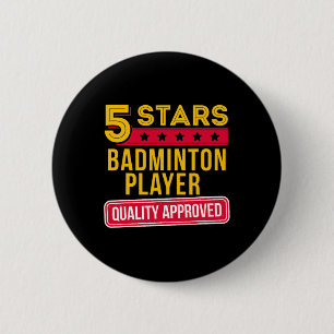 5 Stars Badminton Player - Funny Racquet Sport Gif Button