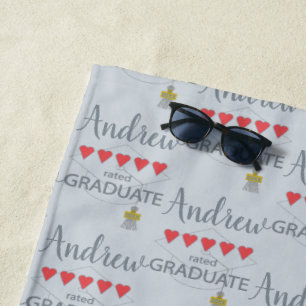 5-Sterne-Bewertung für Absolventen Strandtuch