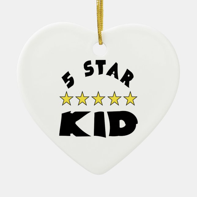 5 Sterne Kind Keramik Ornament (Vorne)