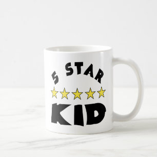 5 Sterne Kind Schwarze Buchstaben Kaffeetasse