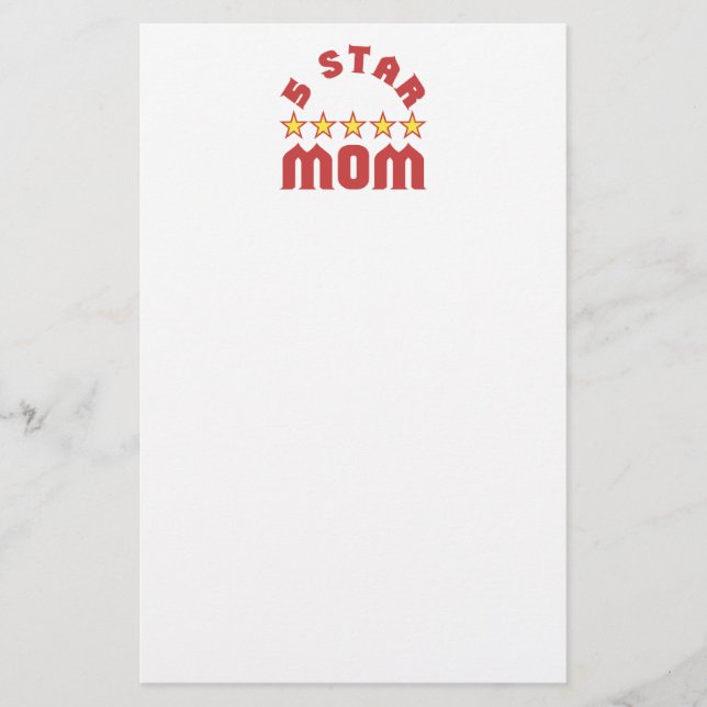 5-Sterne-Mama Briefpapier (Vorderseite)