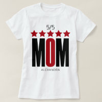 5 Sterne Mama Rote Schwarze Typografie Name Person