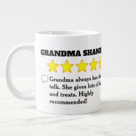 5 Sterne Oma Review mit Foto Jumbo-Tasse