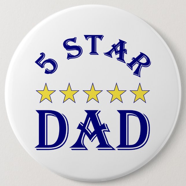 5 Sterne Papa Button (Vorderseite)