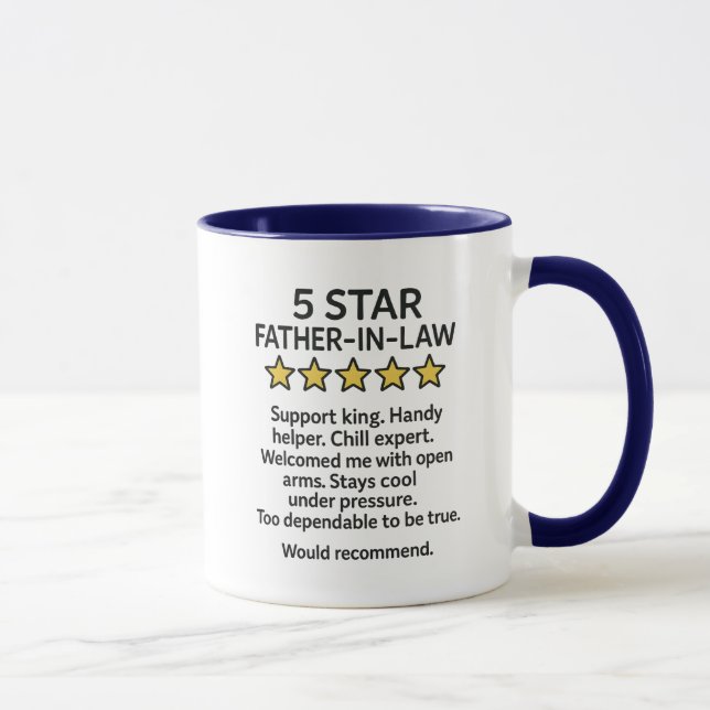 5-Sterne-Schwiegervater Tasse (Rechts)