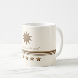 5-Sterne-Tasse für Gold und Creme Kaffeetasse