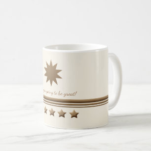 5-Sterne-Tasse für Gold und Creme Kaffeetasse