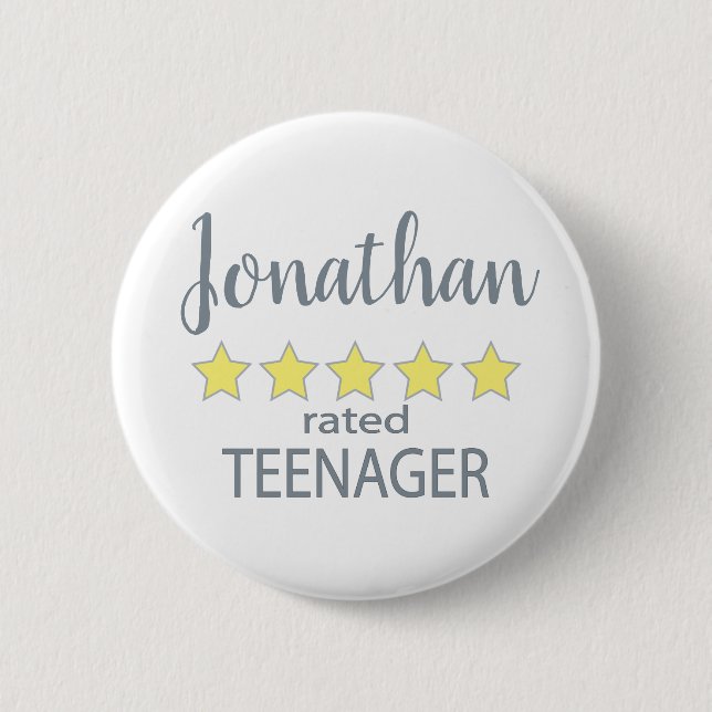 5-Sterne-Teenager Button (Vorderseite)