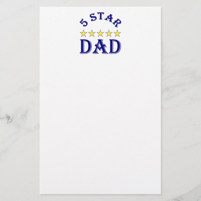 5-Sterne-Vater Briefpapier (Vorderseite)