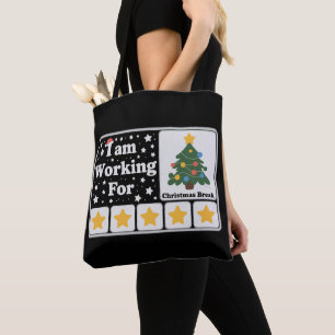 5 Sterne Weihnachtsbaum am Arbeiten für Weihnachts Tasche