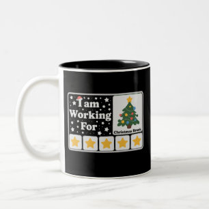 5 Sterne Weihnachtsbaum am Arbeiten für Weihnachts Zweifarbige Tasse