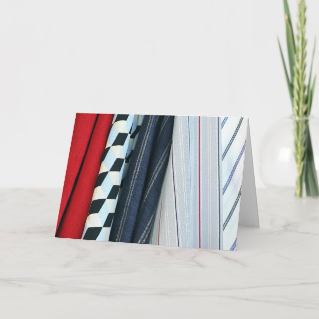 5 Stoffe mit geometrischen Mustern Karte (Vorderseite)