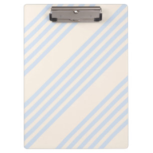 5 Streifen in hellblau und beige Klemmbrett