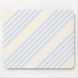5 Streifen in hellblau und beige Mousepad