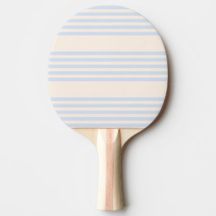 5 Streifen in hellblau und beige Tischtennis Schläger