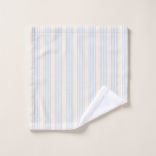 5 Streifen in hellblau und beige Waschlappen