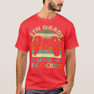 5. Stufe zurück zur Schule 2022-Level-Unlock-Video T-Shirt