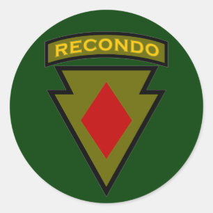 5. Taschenflecken 1 der Infanterie Div. Recondo Runder Aufkleber