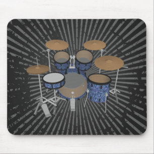 5-teiliges Schlagzeug-Set - Benutzerdefinierte bla Mousepad