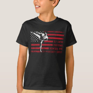 5 Tenets American Taekwondo Fighting T-Shirt