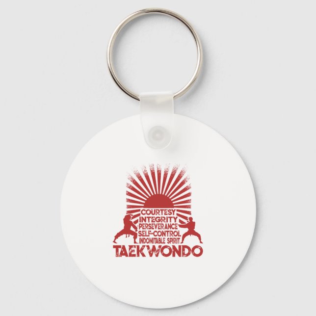 5 Tenets von Taekwondo Schlüsselanhänger (Vorderseite)