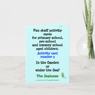 5 The Seahorse - Carte d'échantillon de taille de 