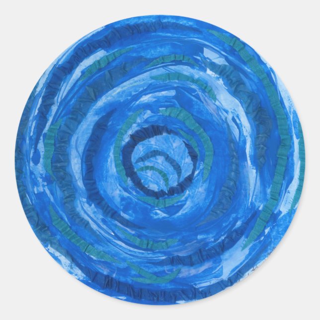 5. Throat Chakra Healing Art #2 Runder Aufkleber (Vorderseite)