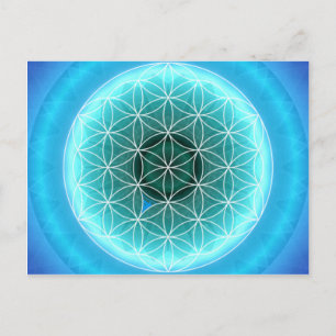5 throat chakra hellblau von Tutti Postkarte