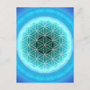 5 throat chakra hellblau von Tutti Postkarte