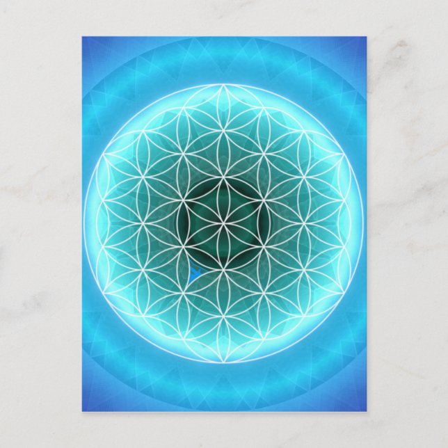 5 throat chakra hellblau von Tutti Postkarte (Vorderseite)
