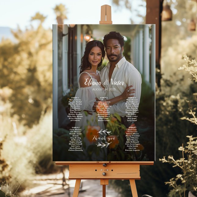 5 Tische elegante Hochzeitskarte für Fotos Poster (Von Creator hochgeladen)