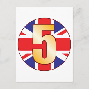 5 UK Gold Postkarte