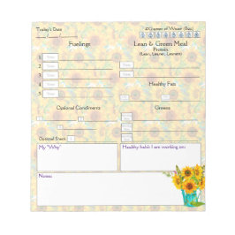 5 und 1 Food Journal Notepad Notizblock