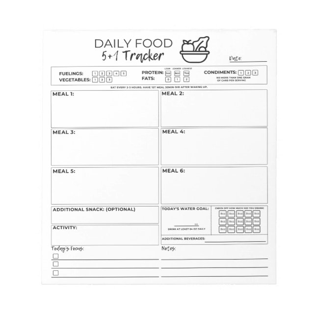 5 und 1 Notepad (5.5X6) Notizblock (Vorderseite)